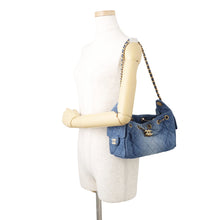 Load image into Gallery viewer, CHANEL CHANEL25 ChainShoulder Bag BlueAS5631-B23556-U7740 Washed Denim Size Mini
