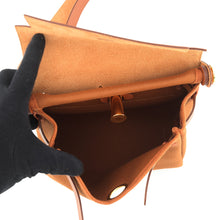 将图像加载到图库查看器中，HERMES Herbag zip Fove Toile H Vache Hunter Leather Size Mini
