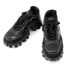 Load image into Gallery viewer, PRADA Cloud Bust Thunder Knit Fabric Sneakers Black2EG293 Polyester69% Nylon31% Size 7 1/2
