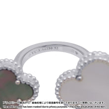 Load image into Gallery viewer, Van Cleef &amp; Arpels Magic Alhambra Entre Le Door Ring Size 52/#12VCARN05652/VCARN05600 18K White Gold
