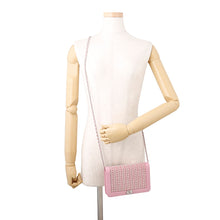 将图像加载到图库查看器中，CHANEL Boy Chanel Chain Wallet Pink/StrassA80287 Leather/Rhinestone
