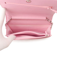 将图像加载到图库查看器中，CHANEL Boy Chanel Chain Wallet Pink/StrassA80287 Leather/Rhinestone
