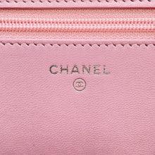 将图像加载到图库查看器中，CHANEL Boy Chanel Chain Wallet Pink/StrassA80287 Leather/Rhinestone

