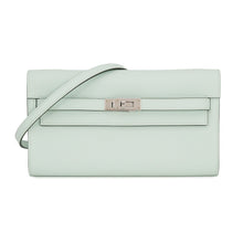Load image into Gallery viewer, HERMES Kelly wallet long to go VertPeppermint Epsom
