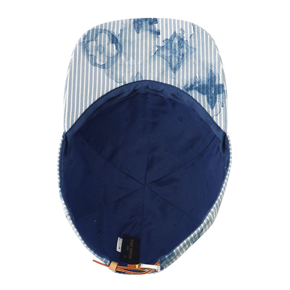 LOUIS VUITTON Cap - Hickory Stripe Size 60 BlueM76755 Cotton100