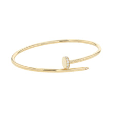 将图像加载到图库查看器中，CARTIER Juste Un Clou Diamond Bracelet Size SM/16B6066116/B6066100 18K Yellow Gold
