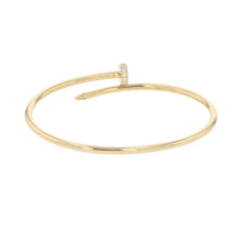 将图像加载到图库查看器中，CARTIER Juste Un Clou Diamond Bracelet Size SM/16B6066116/B6066100 18K Yellow Gold

