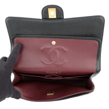 Load image into Gallery viewer, CHANEL Matelasse W Flap ChainShoulder Bag BlackA01112 Caviar Leather Size 25

