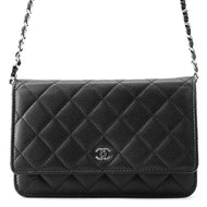CHANEL Classic Matelasse Chain Shoulder Wallet BlackAP0250-Y01588-C3906 Caviar Leather