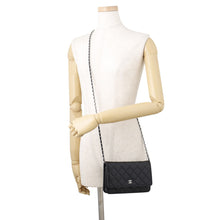 将图像加载到图库查看器中，CHANEL Classic Matelasse Chain Shoulder Wallet BlackAP0250-Y01588-C3906 Caviar Leather
