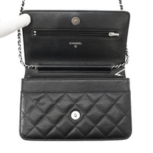 将图像加载到图库查看器中，CHANEL Classic Matelasse Chain Shoulder Wallet BlackAP0250-Y01588-C3906 Caviar Leather
