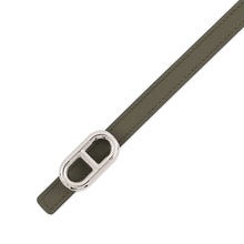 Load image into Gallery viewer, HERMES Maillon H Reversible Belt Size 70 Vert Verone/Blue Saphir Swift Leather Epsom
