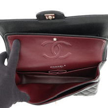 Load image into Gallery viewer, CHANEL Matelasse W Flap ChainShoulder Bag BlackA01112 Caviar Leather Size 25
