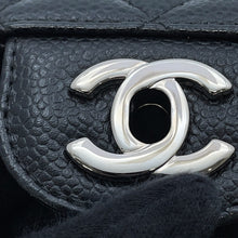 Load image into Gallery viewer, CHANEL Matelasse W Flap ChainShoulder Bag BlackA01112 Caviar Leather Size 25
