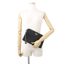 Load image into Gallery viewer, PRADA Clutch Bag Black2VF056 Saffiano Leather
