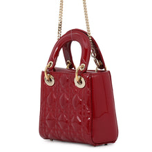 Load image into Gallery viewer, Dior Lady Dior 2WAYHandbag Cherry RedM0505OWCB_M323 Patent Calf Leather Size Mini

