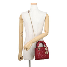 Load image into Gallery viewer, Dior Lady Dior 2WAYHandbag Cherry RedM0505OWCB_M323 Patent Calf Leather Size Mini

