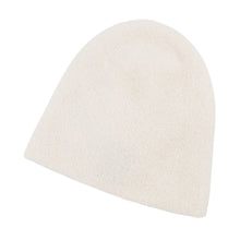 将图像加载到图库查看器中，CHANEL CC Logo knit cap White Cashmere80% Silk20%
