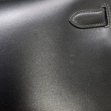 Load image into Gallery viewer, HERMES Kelly Sellier Black Box Calf Leather Size 32
