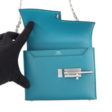 Load image into Gallery viewer, HERMES Veru Blue Izmir Tadelakt Leather Size Mini
