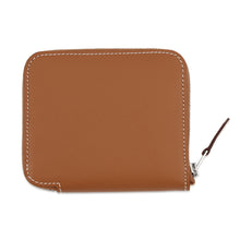 将图像加载到图库查看器中，HERMES Azap compact silk in Gold Epsom
