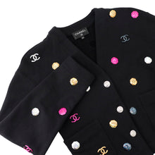 将图像加载到图库查看器中，CHANEL cardigan Size 34 Black / MultiP71493 K10289 94305 Cotton 100%
