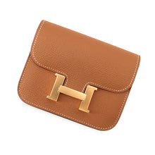 将图像加载到图库查看器中，HERMES Constance Slim Gold Epsom
