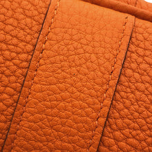 将图像加载到图库查看器中，HERMES Garden Party Etoupe/Orange Toile Officier Negonda Leather Size TPM
