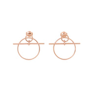 HERMES Echappee Loop Earrings Size PM 18K Pink Gold