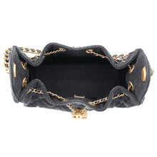 将图像加载到图库查看器中，CHANEL CHANEL25 ChainShoulder Bag BlackAS5631 Denim Size Mini
