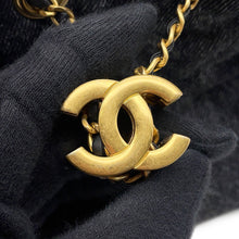 将图像加载到图库查看器中，CHANEL CHANEL25 ChainShoulder Bag BlackAS5631 Denim Size Mini
