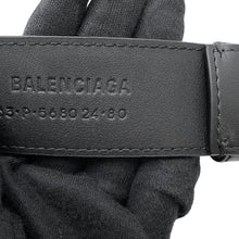 Load image into Gallery viewer, BALENCIAGA BB Buckle Belt Size 80 Black/Green674171 Leather

