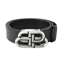Load image into Gallery viewer, BALENCIAGA BB Logo Belt Size 100 Black771935 Leather
