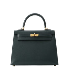 Load image into Gallery viewer, HERMES Kelly Sellier Vert Rousseau Chevre Shamqila Size 25
