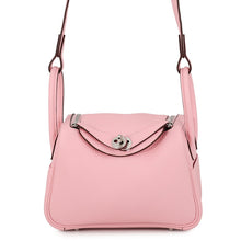 Load image into Gallery viewer, HERMES Lindy Verso Rose Sakura/Grisper Taurillon Clemence Size Mini

