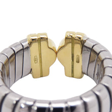 将图像加载到图库查看器中，BVLGARI Parentesi Tubogas Diamond Ring Size M (approximately 11-13) K18YG Stainless Steel
