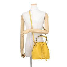 Load image into Gallery viewer, PRADA Saffiano Leather Cuir Drawstring Bag Logo 2-way Handbag Yellow1BE032 Leather
