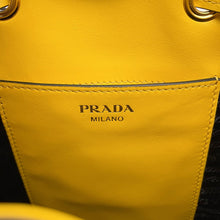 Load image into Gallery viewer, PRADA Saffiano Leather Cuir Drawstring Bag Logo 2-way Handbag Yellow1BE032 Leather
