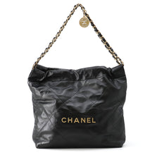 Load image into Gallery viewer, CHANEL CHANEL22 ChainShoulder Bag BlackAS3260 Shiny Calf Leather Size Small
