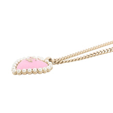 Load image into Gallery viewer, CHANEL Heart Necklace PinkABG221 B21625 Metal Costume Pearl Resin
