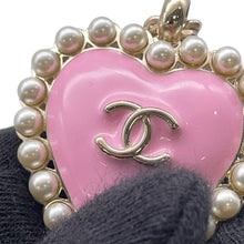 Load image into Gallery viewer, CHANEL Heart Necklace PinkABG221 B21625 Metal Costume Pearl Resin
