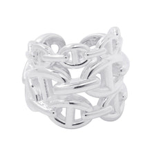 将图像加载到图库查看器中，HERMES Chaine d'Ancre Anchene Ring Size GM/49/#9 SV925
