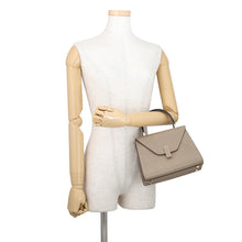 将图像加载到图库查看器中，Valextra Valextra Idide 2WAY Handbag OysterGrayV5E36-28-TO-OC Leather Size Mini
