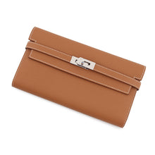 Load image into Gallery viewer, HERMES Kelly Wallet Long Gold Epsom
