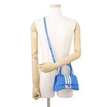Load image into Gallery viewer, BALENCIAGA Adidas Collaboration Hourglass 2-Way Bag Blue/White592833 4391 640167 Leather Size XS
