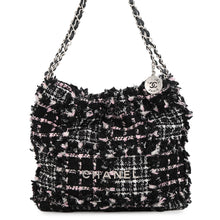 Load image into Gallery viewer, CHANEL CHANEL22 ChainShoulder Bag Black/Pink/WhiteAS3260 Tweed Leather Size Small

