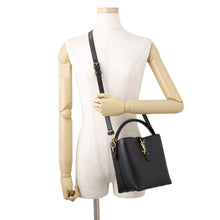 Load image into Gallery viewer, SAINT LAURENT PARIS LE 37 2WAY Handbag Black7490362 Calf Leather Size Small
