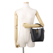 Load image into Gallery viewer, SAINT LAURENT PARIS LE 37 2WAY Handbag Black7490362 Calf Leather Size Small

