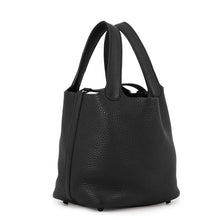 Load image into Gallery viewer, HERMES Picotin Lock Monochrome Black Taurillon Clemence Size PM
