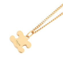 将图像加载到图库查看器中，CELINE Triomphe Rhinestone Necklace460GB6BZI.35OR Gold Plated Rhinestone
